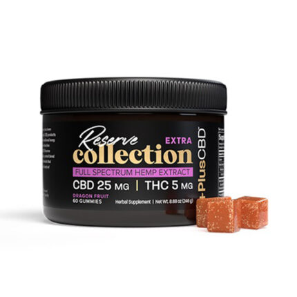 Reserve EXTRA CBD Gummies - 25mg CBD, 5mg THC 60ct