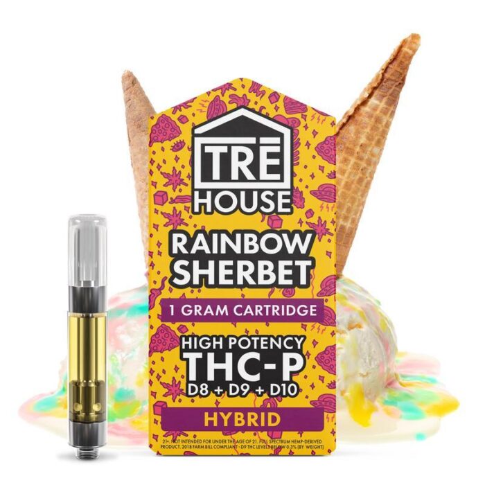 Tre House THC-P Cartridge + D8 + D9 + D10 – Rainbow Sherbet