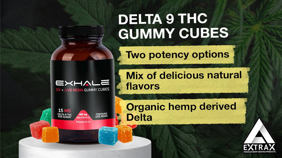 Delta 9 THC Gummy Cubes (Exhale Wellness)